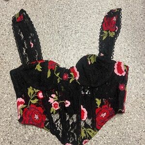 NEVER WORN Rose Corset Top